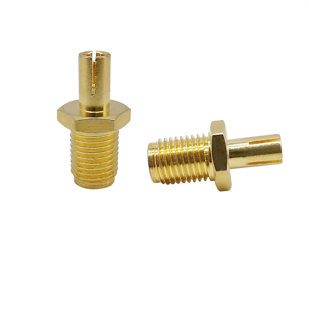 2pcs SMA femelle Jack à TS9 mâle prise RF coaxial connecteur TS9-SMA adaptateur plaqué or