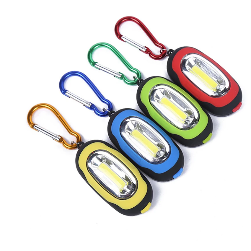 Mini llavero de luz LED, linterna COB, 3 modos, iluminación portátil para exteriores, luz de trabajo magnética fuerte