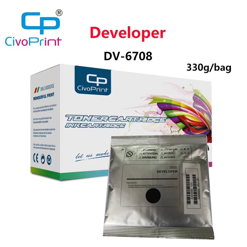 

Civoprint 330g/bag compatible developer DV-6708 6708 for sharp copier TA6500i/ 8000i/ 6501i /8001i