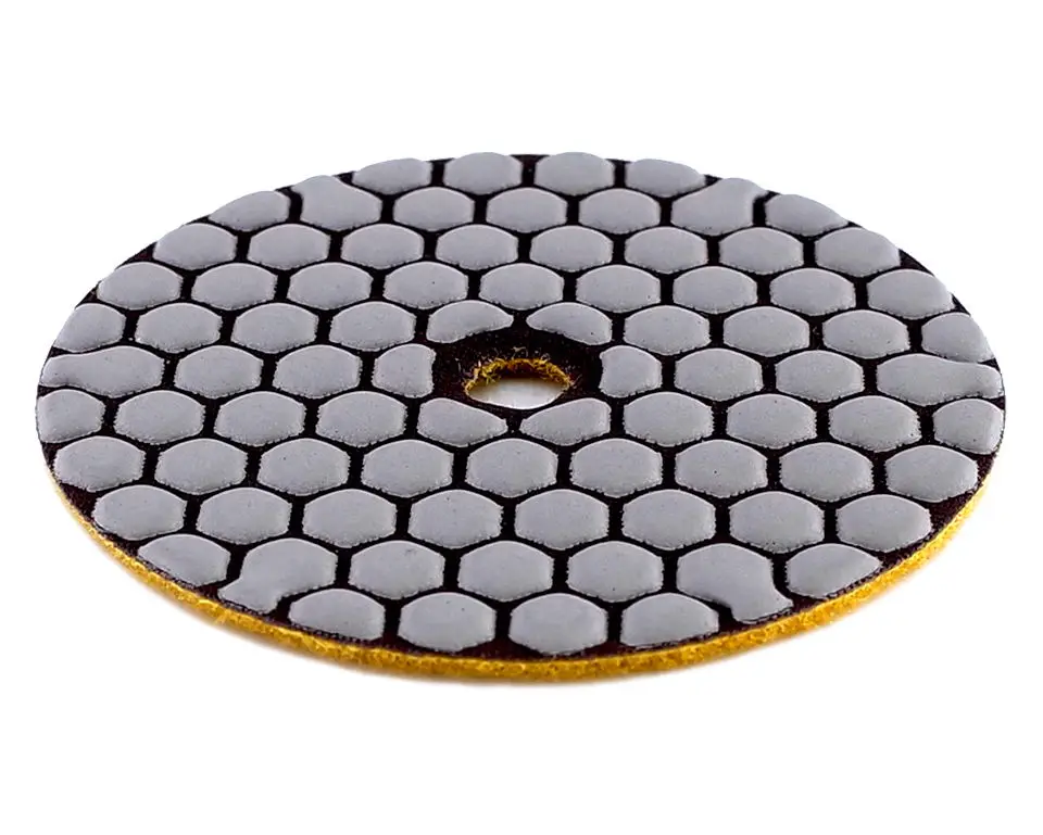 RIJILEI 6 Stück 4 Zoll Trockenpolierpads, flexibles Harz, 100 mm Steinpolierpads für Marmor, Beton, Bodenschleifscheibe – Detail 8