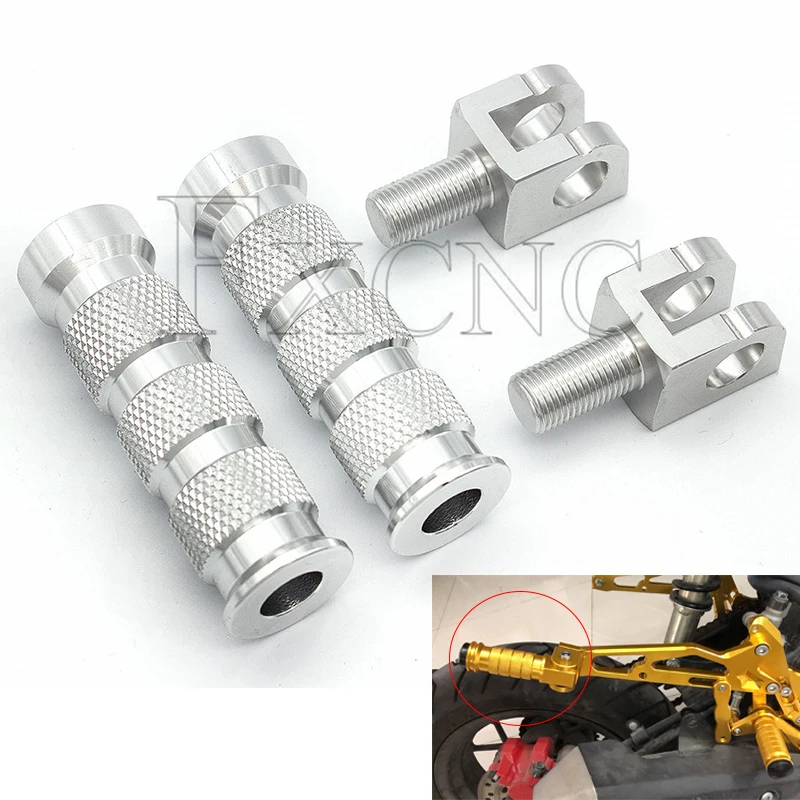 

Motorcycle CNC Footpegs Plate Footrest Rubber Pad Grip For Suzuki VX800 GSF400 1990-1993 1990 1991 1992 1993