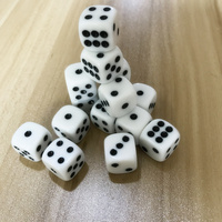 5Pcs/Lot 16mm Drinking Dice Acrylic White Round Corner Hexahedron Dice Club Party Table Playing Games RPG Dice Set Entertainment
