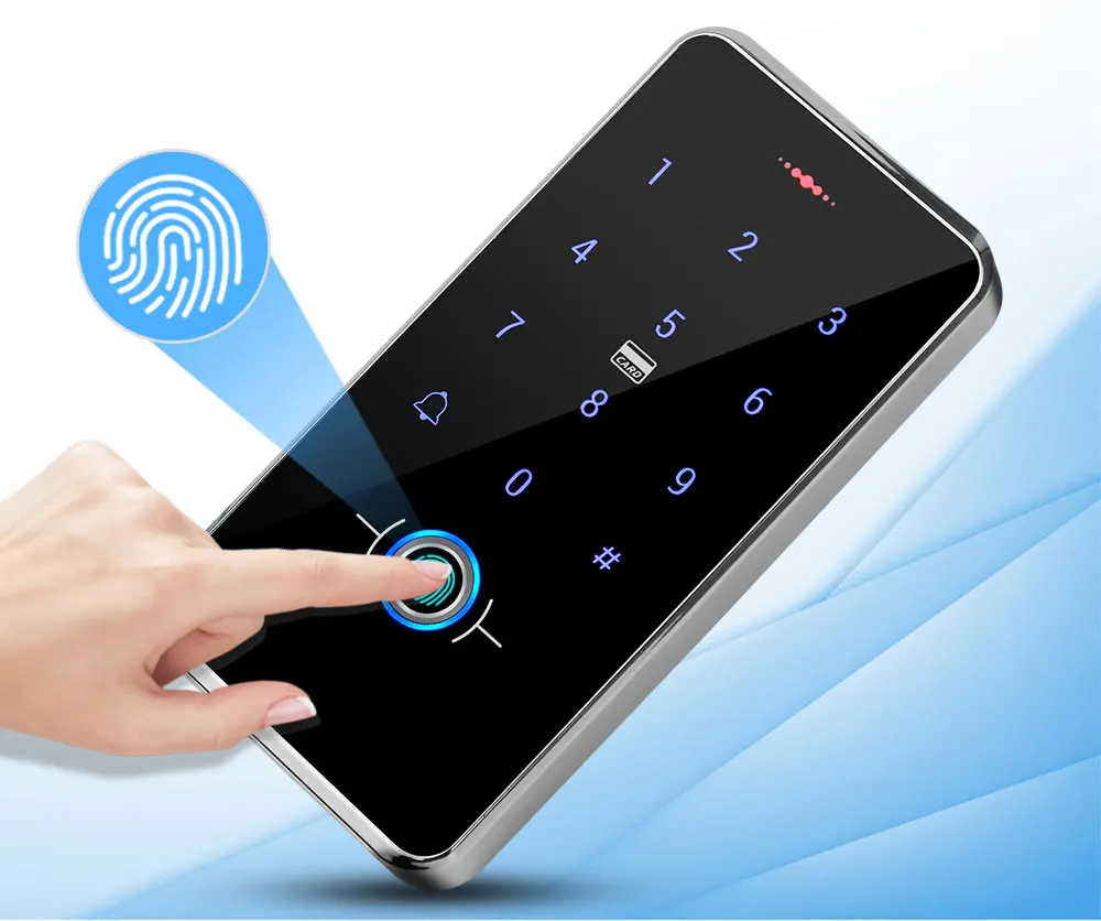 Kit de système de contrôle d'accès par empreinte digitale RFID, ouvre-porte avec alimentation DC 12V