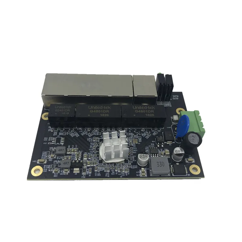 Placa pcba industrial com 5 portas, placa oem com sensor automático, pcba, módulo de interruptor ethernet, 5 portas ungestão 100/1000mbps