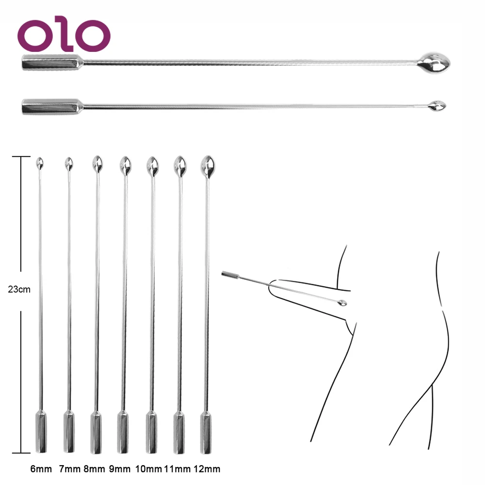 OLO Male Urethral Dilator Penis Plug Sounding Metal Urethral Catheter Masturbator Horse Eye Stimulation Sex Toys for Men