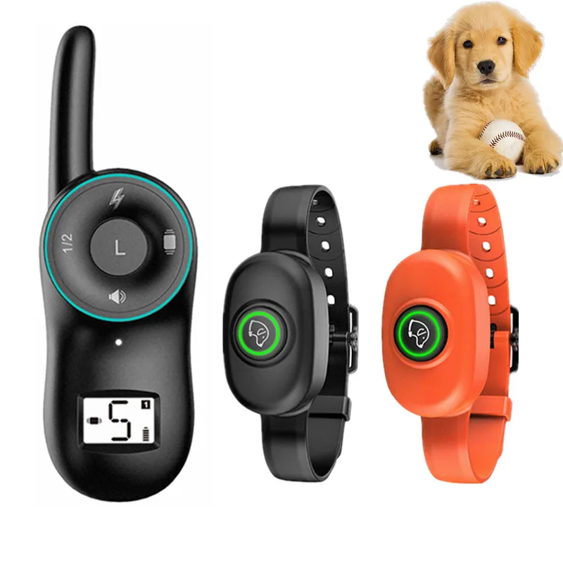 Anti Bark Dog Training Collar IP67 Waterproof Electric Shock Vibration Beep No Barking USB Rechargeable Remote Control Collar