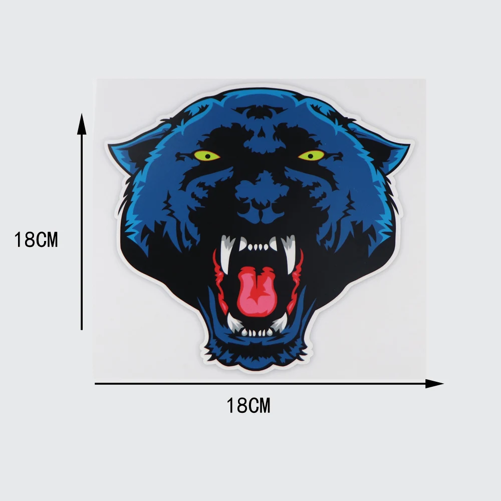 Jpct 18x18cm Interesting Car Sticker Color Vinyl Sticker Very Annoying Blue Leopard Head Sticker Pvccar Decor