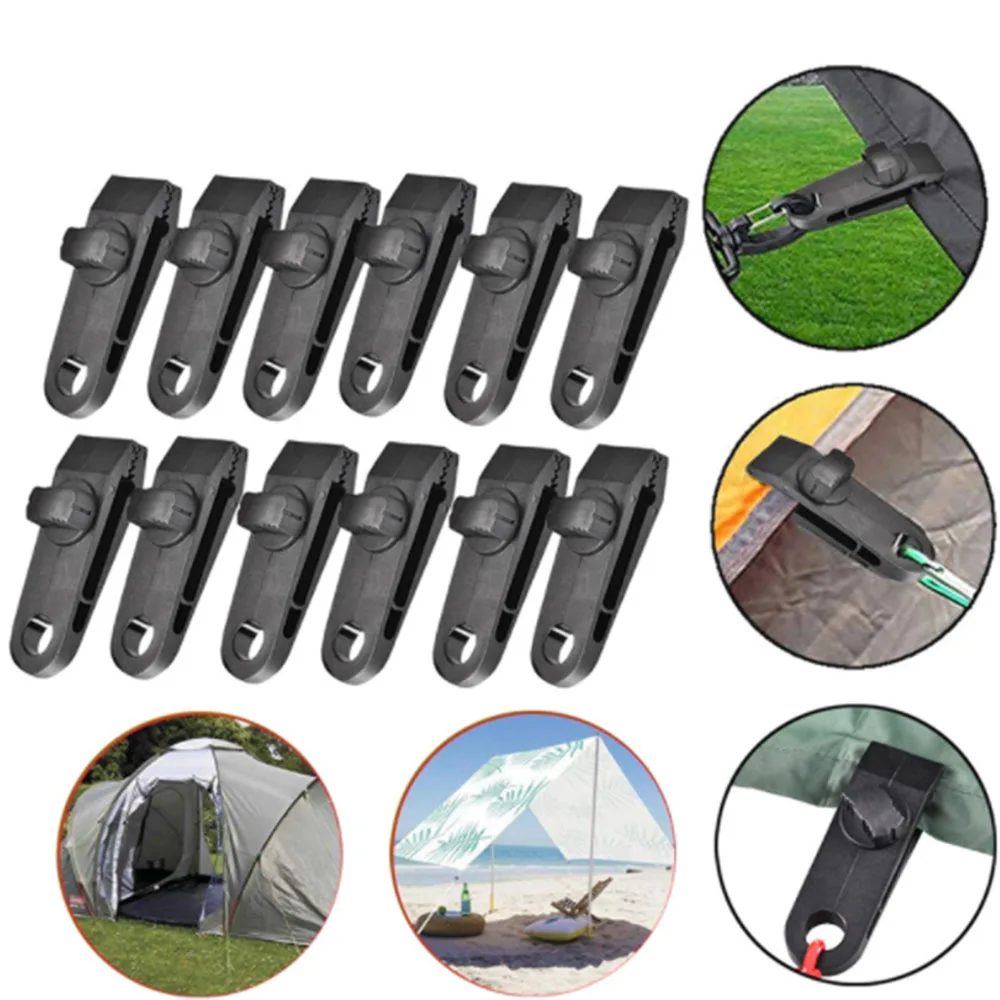 10pcs Tarp Clamps Heavy Duty Tarp Clips Lock Grip Tent Fasteners Clips Holder Pool Awning Cover Bungee Cord Clip Car Cover Clamp