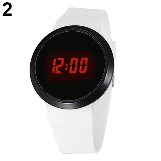 Fashion Men Waterproof Electronic LED Round Clock Day Date Silicone Wrist Watch digital watch sport watch New