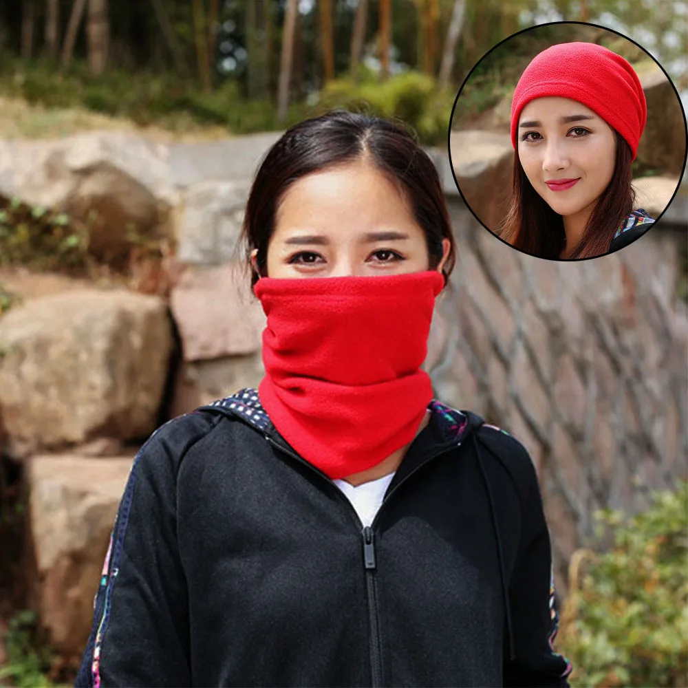 Hiking Scarf Camping Neck Tube Cycle Polar Fleece Outdoor Sport Balaclava Snood Neck Gaiter Warmer Cycling Camping Face Cover