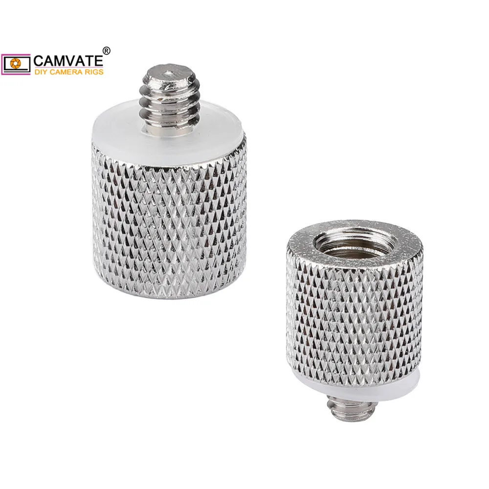 CAMVATE 2 قطعة ترايبود الموضوع المخفض برغي محول مع 3/8 "-16 أنثى إلى 1/4"-20 ذكر ل DSLR كاميرا ترايبود قوس دعم