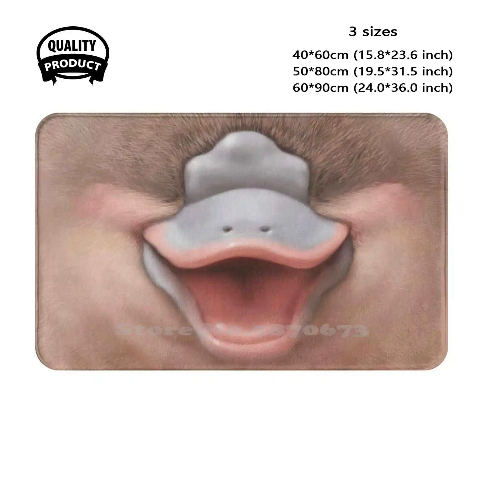 Funny Face Soft Cushion Home Carpet Door Mat Car Rug Mouth Cute Duck Bill Duck Face Australiana Beak Funny