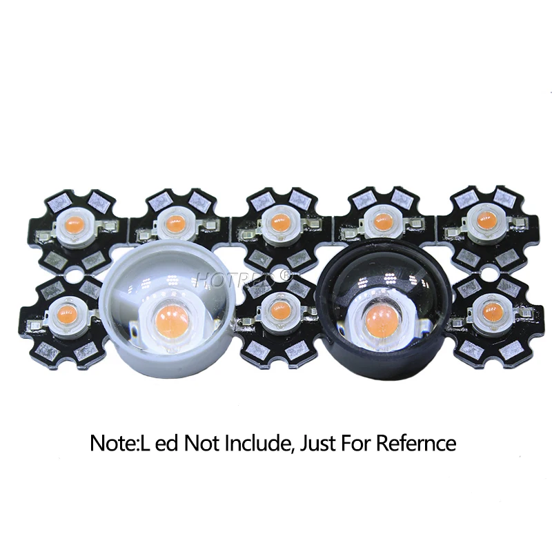 LED Lens 1W 3W 5W 23mm 24.5mm 60 Degree Optic Grade PMMA Lenses semi-circle Plano-convex For High Power Light Flashlight Lamp