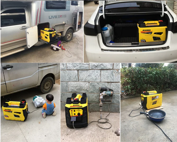 디지털 발전기 주파수 변환, 2KW 220V 가솔린 발전기, 무소음 휴대용 마이크로 발전기 FDJ-2000