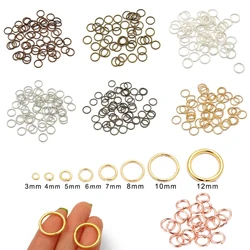 200/400pcs Wholesale Open Circle Jump Rings Necklace Bracelet Earring Pendant Connectors DIY Making Jewelry Crafts Accessories