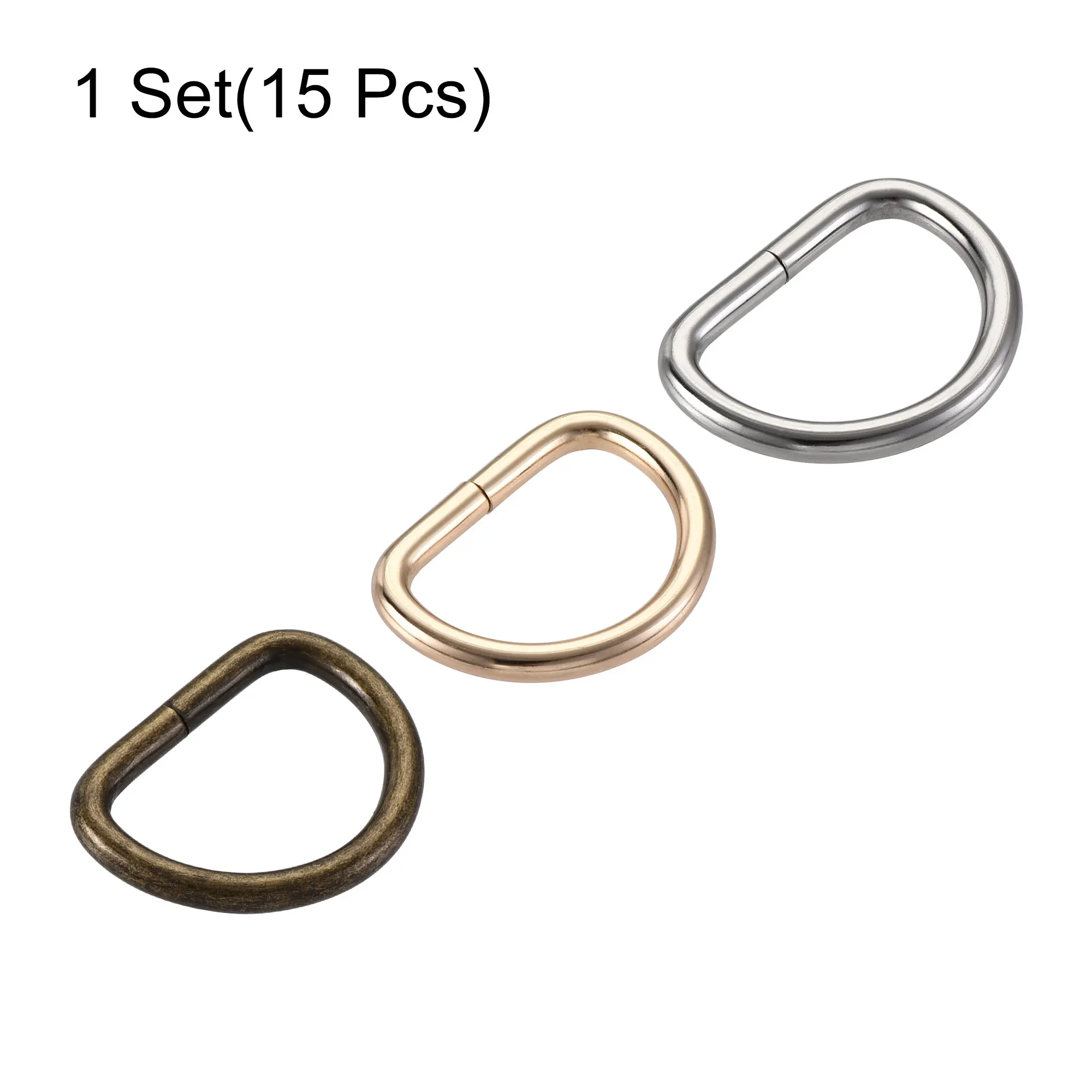 uxcell Metal D Ring 1.06