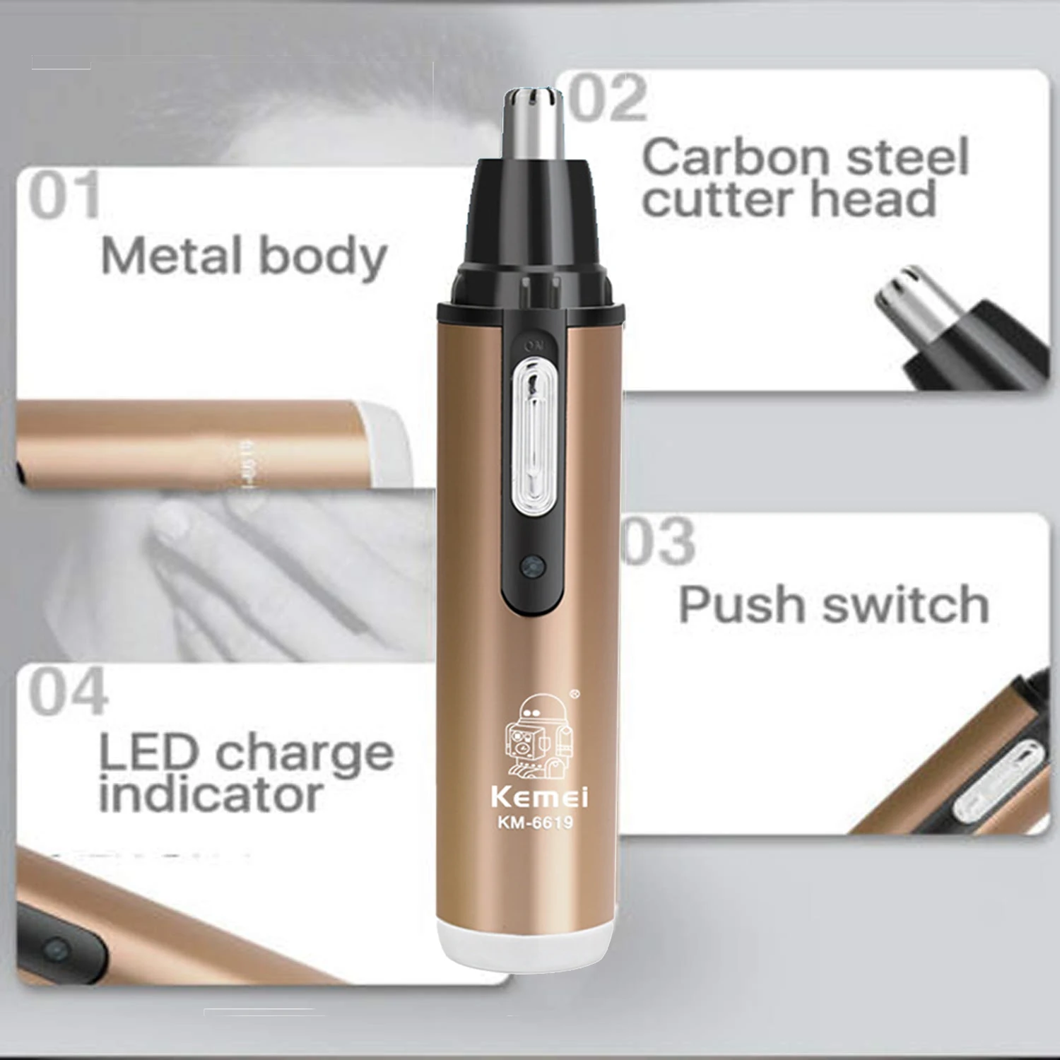 Женский Триммер для удаления волос в носу и ушах