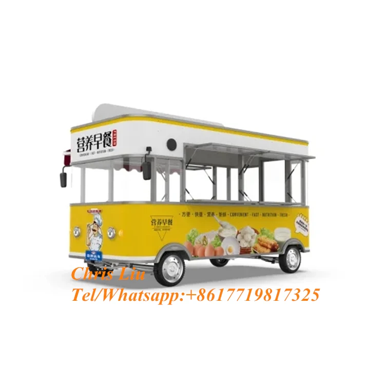 2023 New Snack Sales Food Truck With Many Food Machines Breakfast Cart Mobile Food Cart