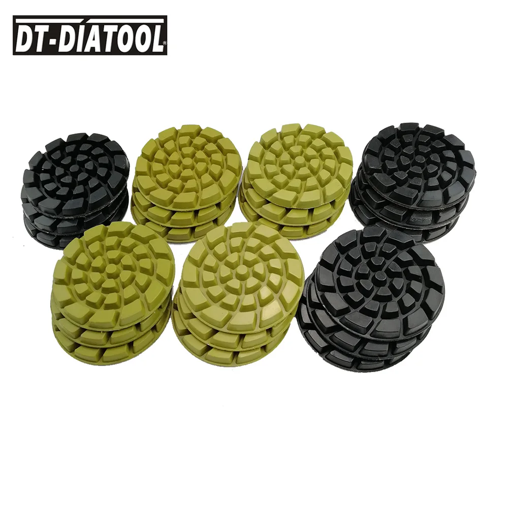 DT-DIATOOL 21pcs/pk Diamond Concrete Resin Bond Polishing Pads Thickened Floor Renew Sanding Disc for Cement Terrazzo 4\