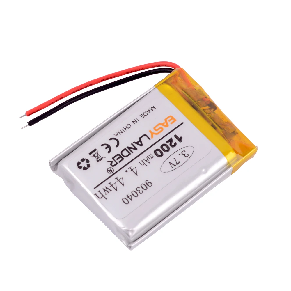 903040   Akumulator litowo-jonowy 3,7 V 1200 mAh do słuchawek MP5 Bluetooth