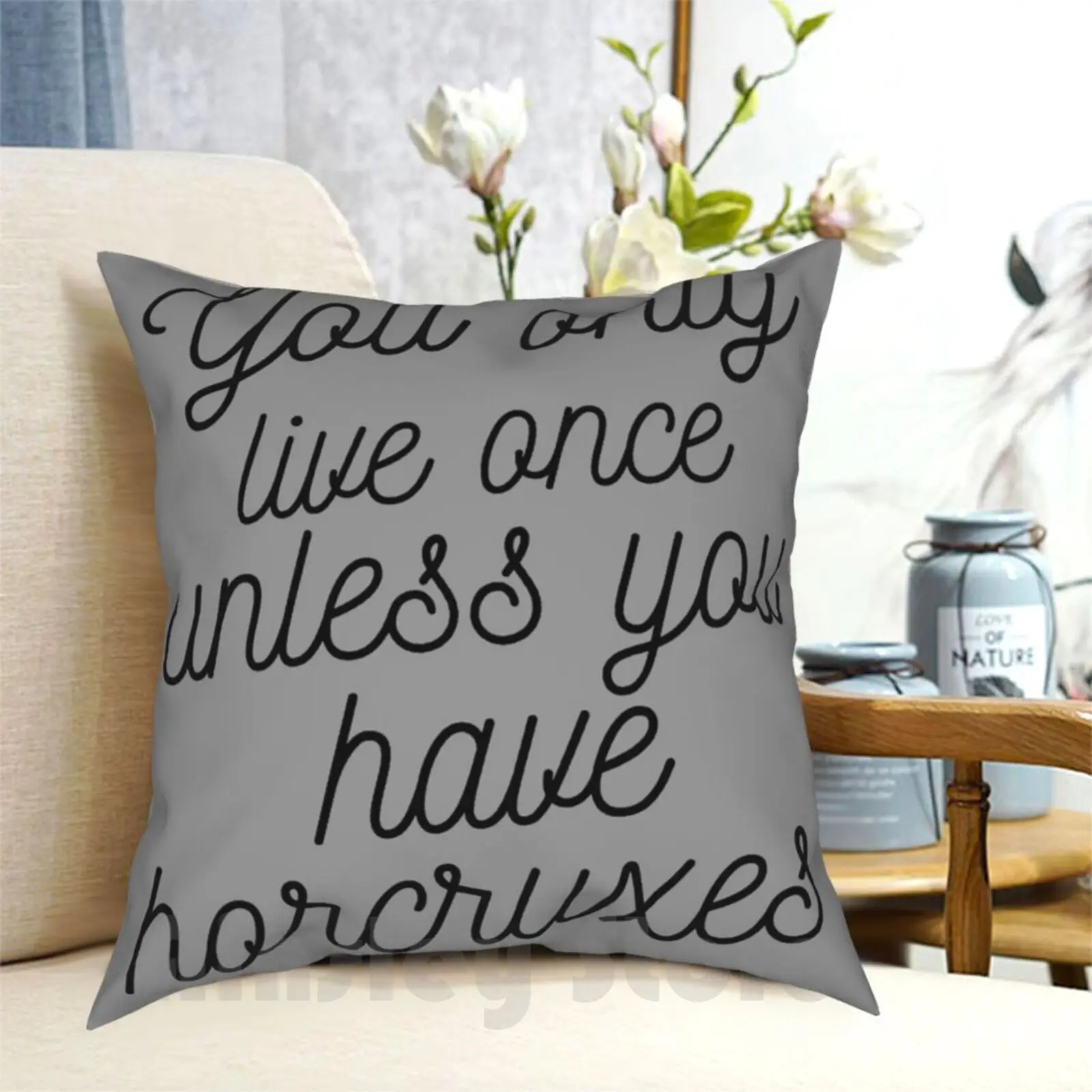 Quotes Funny Cute Magic Cute You Only Live Once Pillow Case Printed Home Soft DIY Pillow cover Hydro Christmas Funny Cool