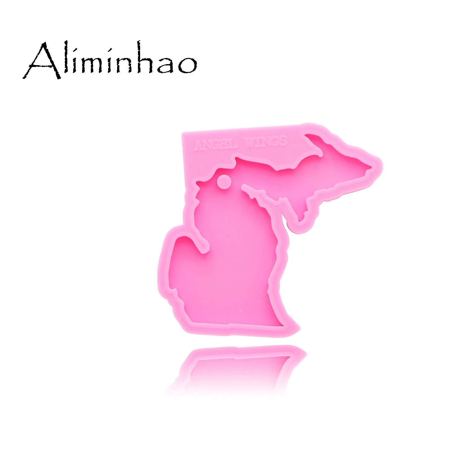 DY0217 Shiny us State michigan Silicone Molds DIY epoxy mould silicon Resin Crafting molds keychains Mold