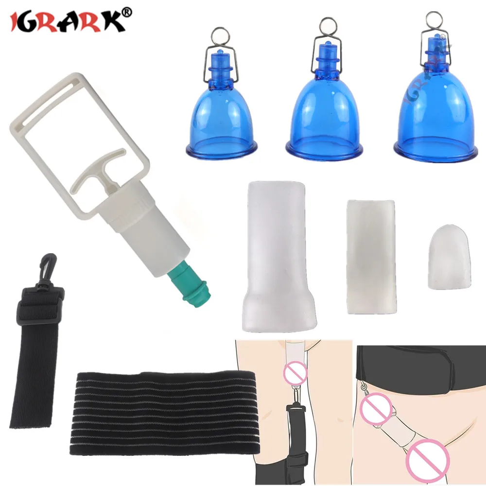 Extensor físico puro para exercitador de pênis, bomba de vácuo, cinto de ampliação do pênis, massageador de pau, copo, brinquedos sexuais para homens 18