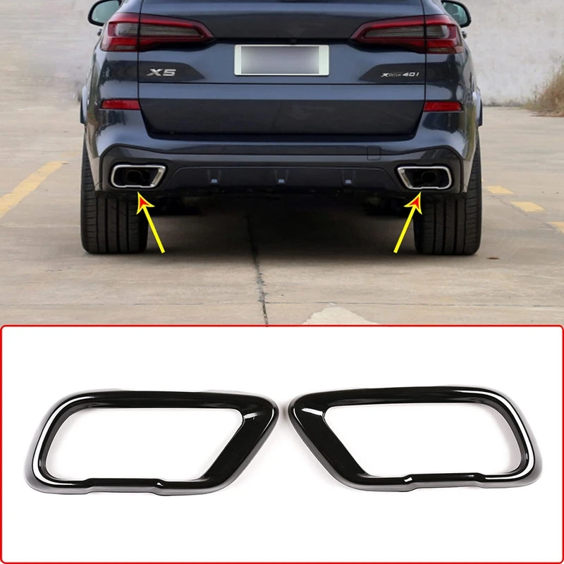 Silenciador trasero de coche, cubierta de salida de tubo de escape para BMW X5, G05, X6, G06, X7, G07, años 2019 a 2021, accesorio para versión deportiva M