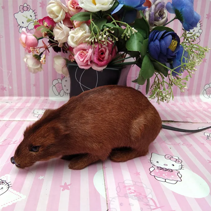 

new big simulation mouse model polyethylene&furs real life brown mouse gift 20x10cm xf2883