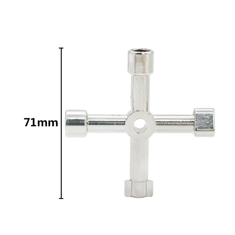 Multifunction 4 Ways Universal Triangle Wrench Key Plumber Keys Triangle Wrench For Gas Electric Meter Cabinets Bleed Radiators