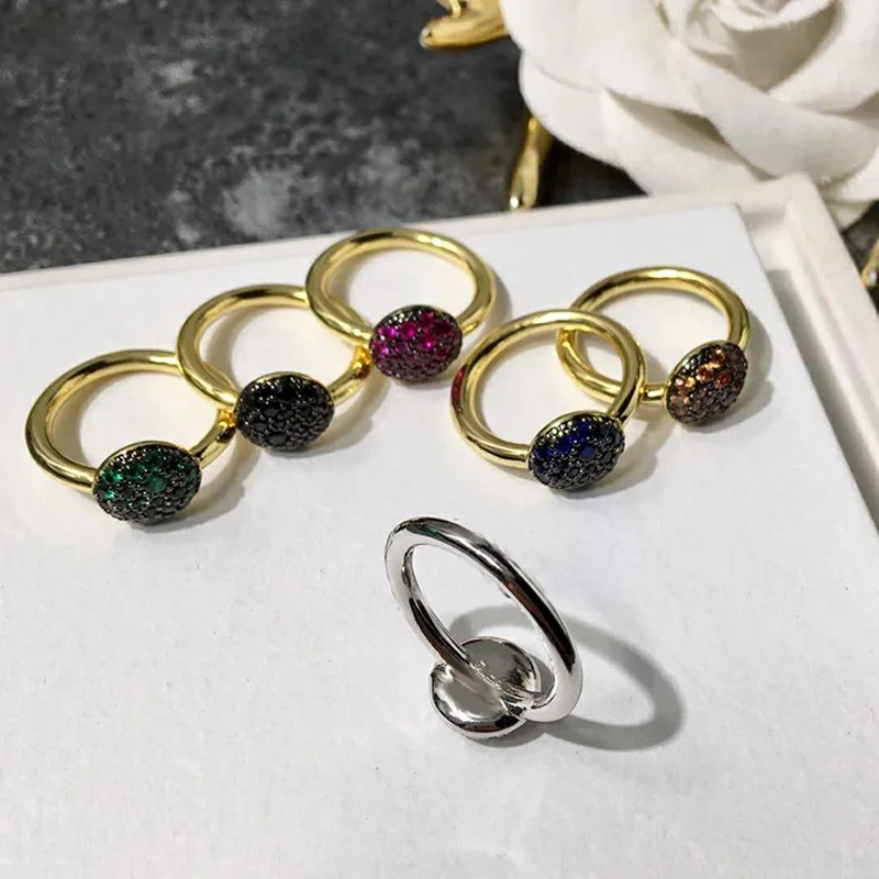 High Quality Beehive Style Gold Color CZ Ring For Women Fashion Jewelry