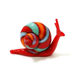 Handmade Murano Glass Snail Miniature Figurines Ornaments Cute Animal Craft Collection Home Garden Decor New Year Gifts For Kids