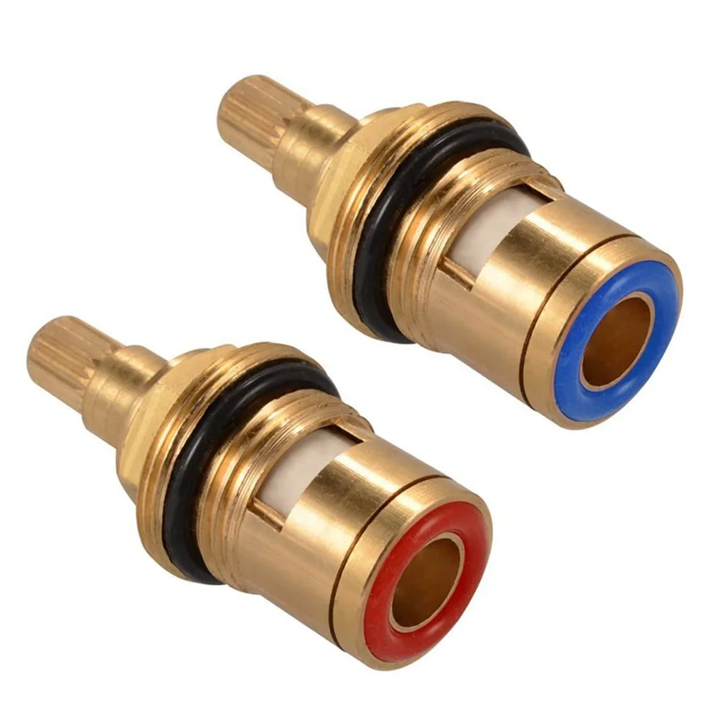 Universal Replacement Tap Valves Brass Ceramic Disc Cartridge Inner Faucet Valve For Bathroom, Clockwise Or Anti-clockwise