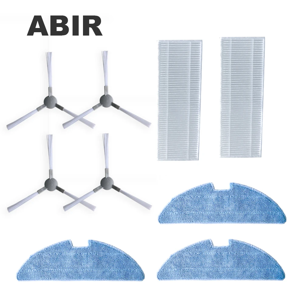 Spare Parts  for ABIR G20S,Includes Side Brus 4pcs,HEPA Filters 2pcs,  Mop 3pcs