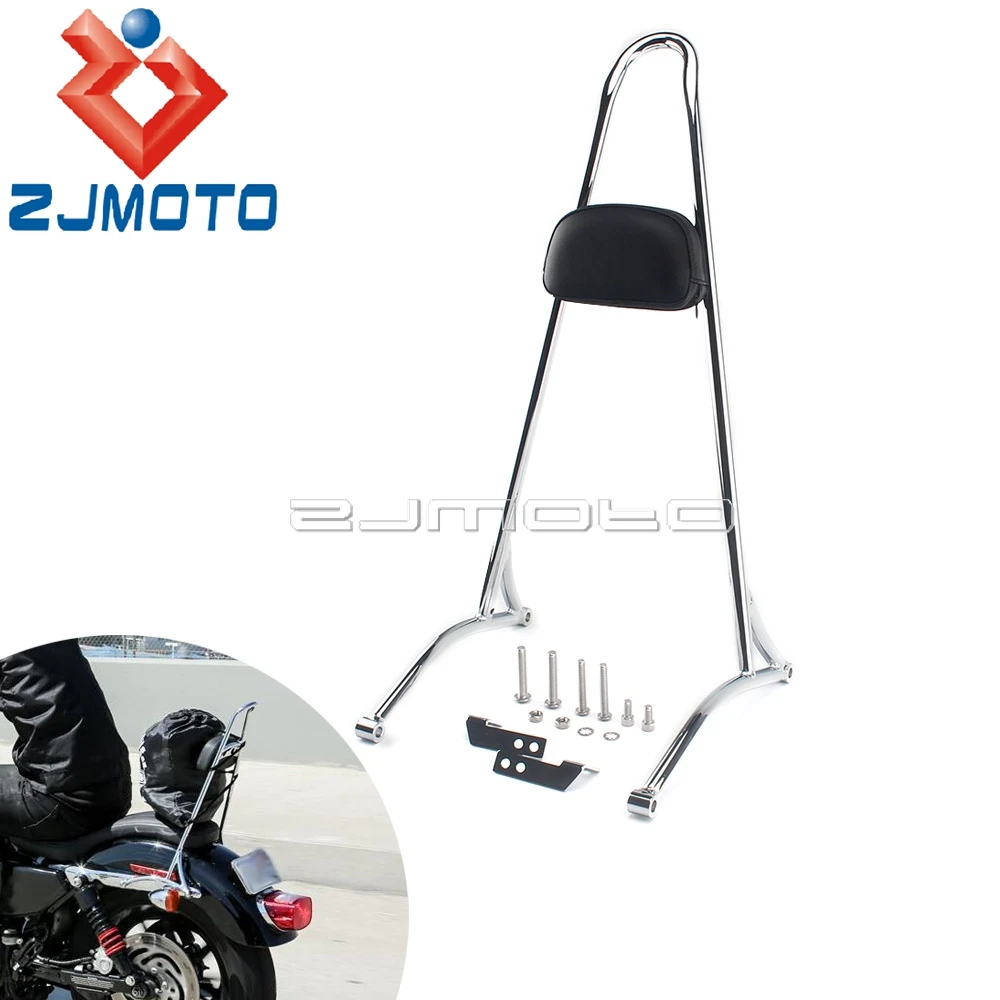 

20" Tall Detachable Passenger Backrest Sissy Bar W/Pad Cushion For Harley Dyna Custom FXD FXDF FXDF FXDL FXDB FXDWG FXDLS 06-17