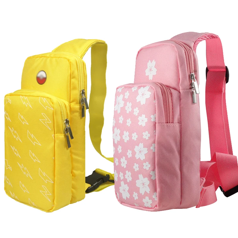 

Pink Sakura Crossbody Bag for Nintendo Switch Yellow Storage Bag Travel Carrying Case for Nintend Switch Lite/Switch Accessories