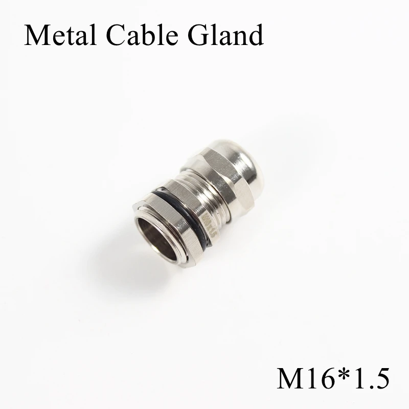 1piece/lot M16 Metal Cable Gland IP68 Waterproof Nickel Brass Connector Glands For 4-8mm Electric Wire M16*1.5 Copper Joint