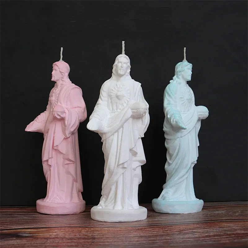 Silicone mold for Jesus candle, aromatherapy plaster and cement decoration, hotel and hotel table decoration, silicone mold