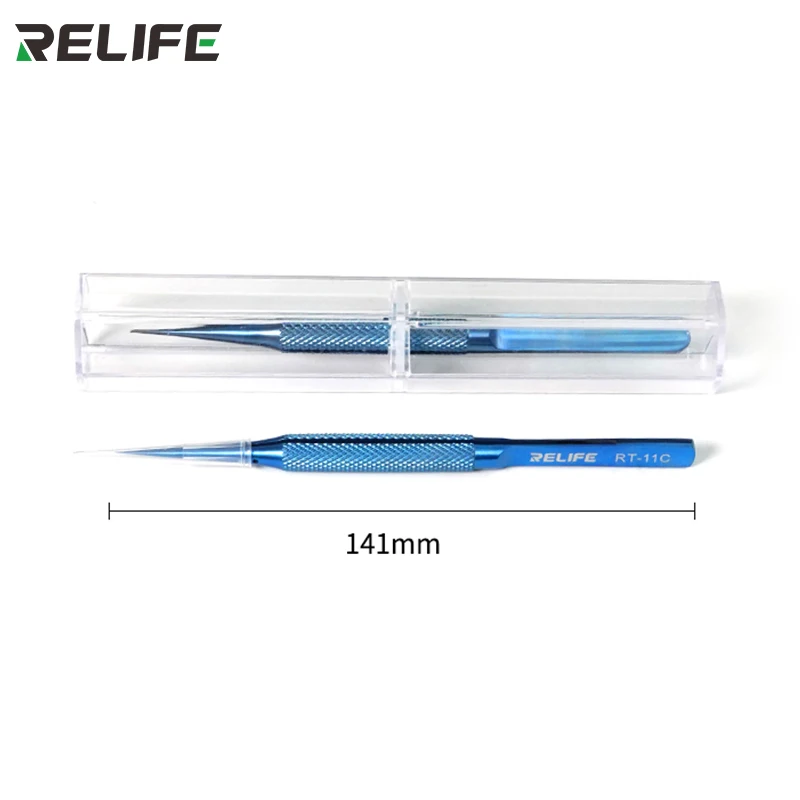 RELIFE-Pinzas de aleación de titanio RT-11C/15C, herramientas de mantenimiento, rectas, curvadas, Industriales