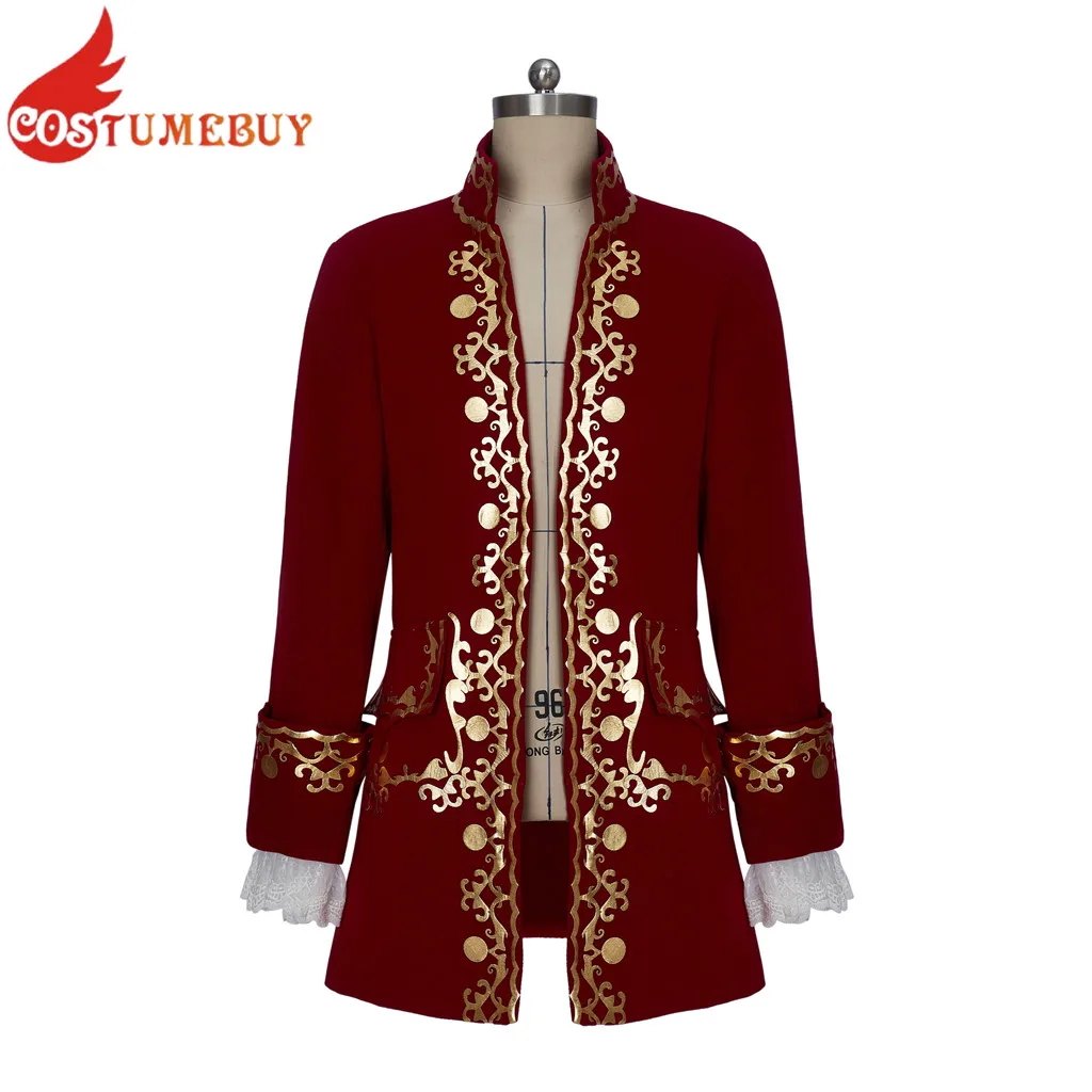 

Costumebuy Historical 18th century Men's Regency outfit Cosplay Deluxe Victorian King Prince Costume Adult Men Top Jacket Coat