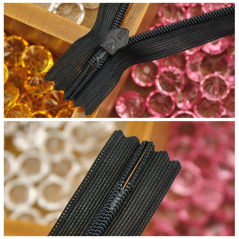 Nylon Invisible Zippers for Sewing Cushion and Bags, Sewing Accessories, 31PCs, 40cm, 3 #