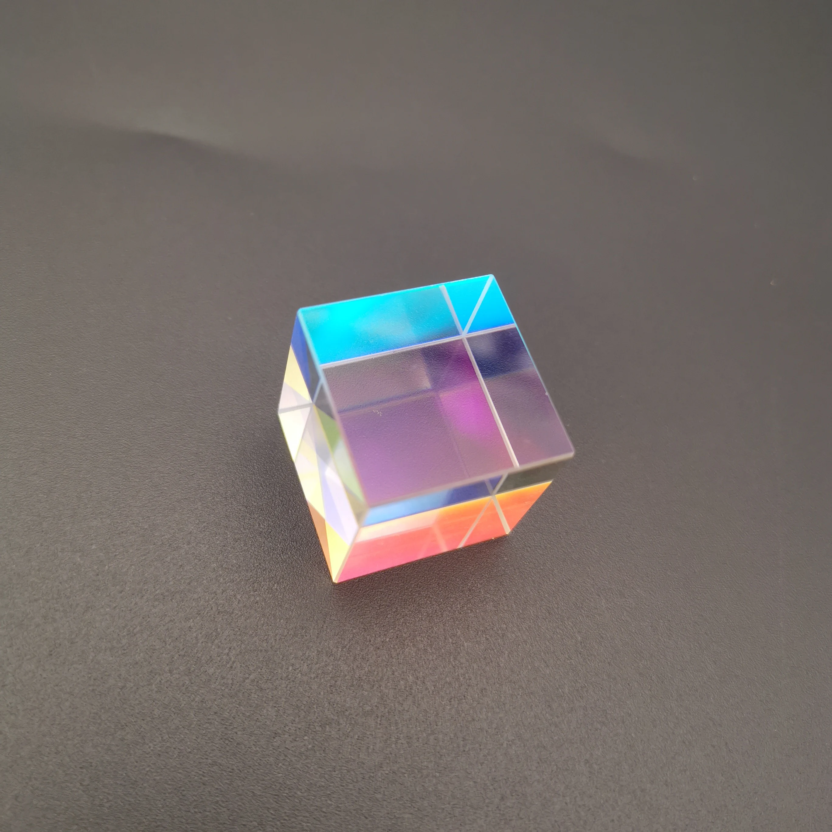 Color Prism Glass Cube Prisms Dichroic Prism 10Mm 6-Sided Light Optical Student Spectral Experiment Decoration Gift