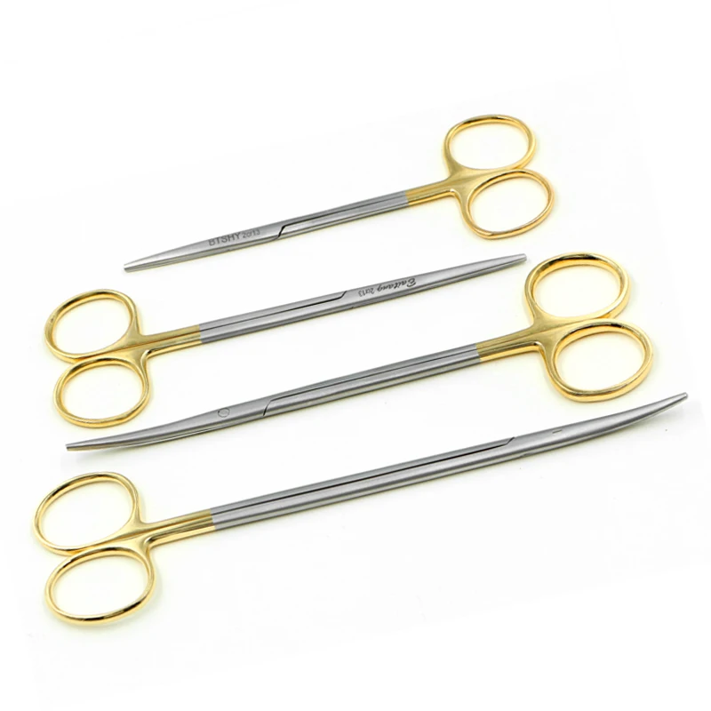 Pálpebra dupla Cirurgia Tesoura, Plástico, Blunt Nose Scissors, Corte reto, Curvo Cirurgia Express Scissors, Costura S