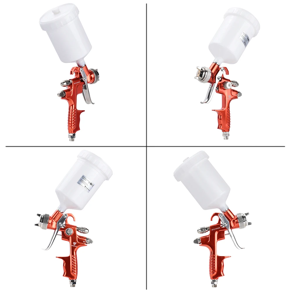 HVLP Spray Gun RONGPENG Professional Pneumatic 1.3mm Nozzle Pneumatic Tool Airbrush For Car Auto Finish Coat Paintingg