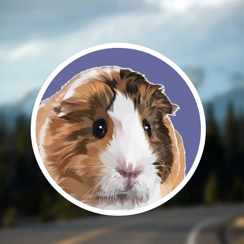 

32835 # Guinea Pig 13 cm/17 cm Self-adhesive Decal Car Sticker Waterproof Auto Decors on Bumper Rear Window Laptop