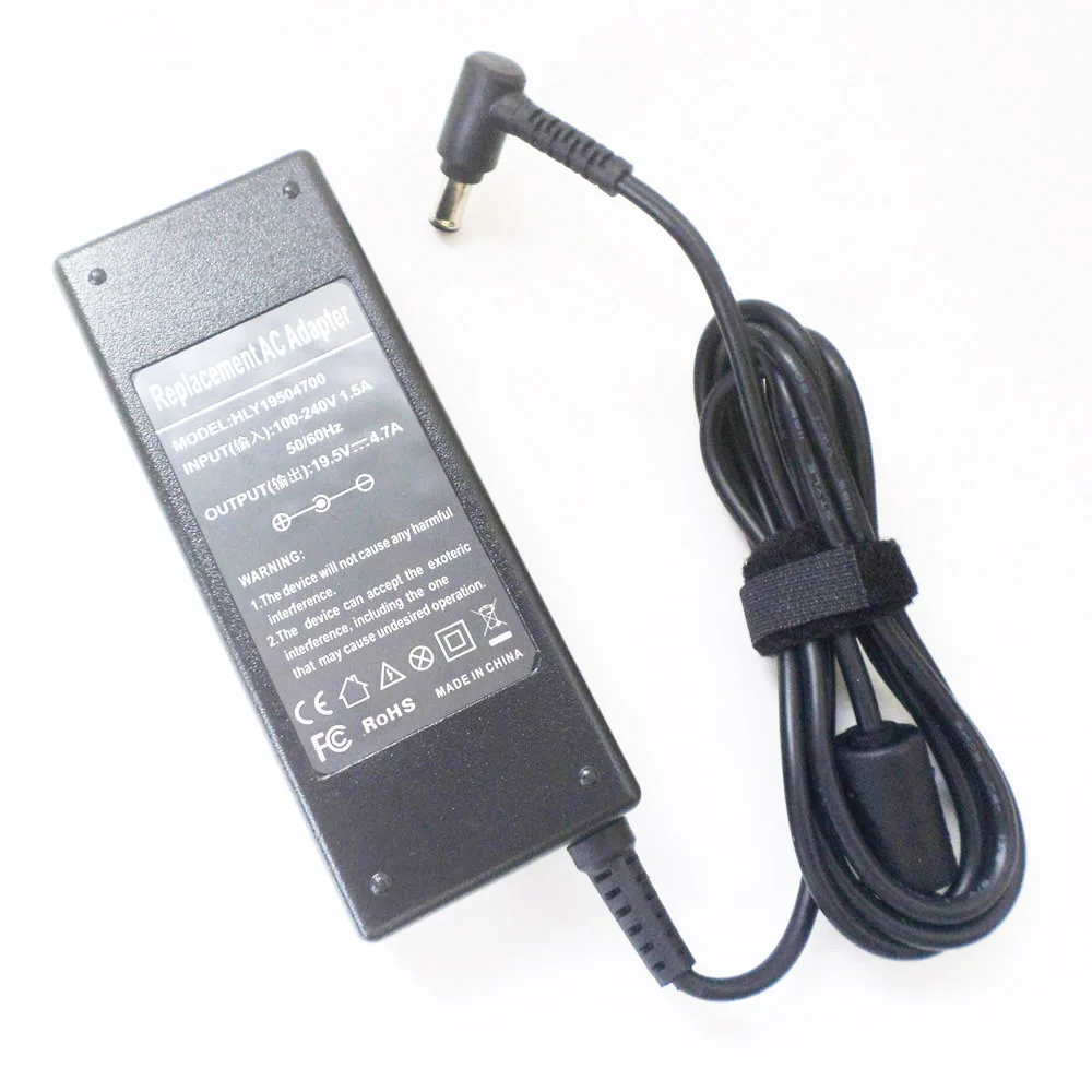 New Battery Charger Power Supply Cord For Sony Vaio VGN-SR VGN-NS VGN-FZ VGN-FJ VGN-CR11Z/R VGP-AC19V50 19.5V 4.7A AC Adapter