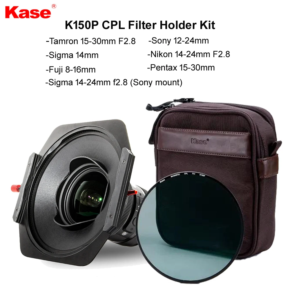 Kase K150P 150mm Square Magnetic CPL Filter Holder Kit for Tamron 15-30mm/Sigma 14mm/Nikon 14-24mm/Sony 12-24mm/Fuji 8-16mm