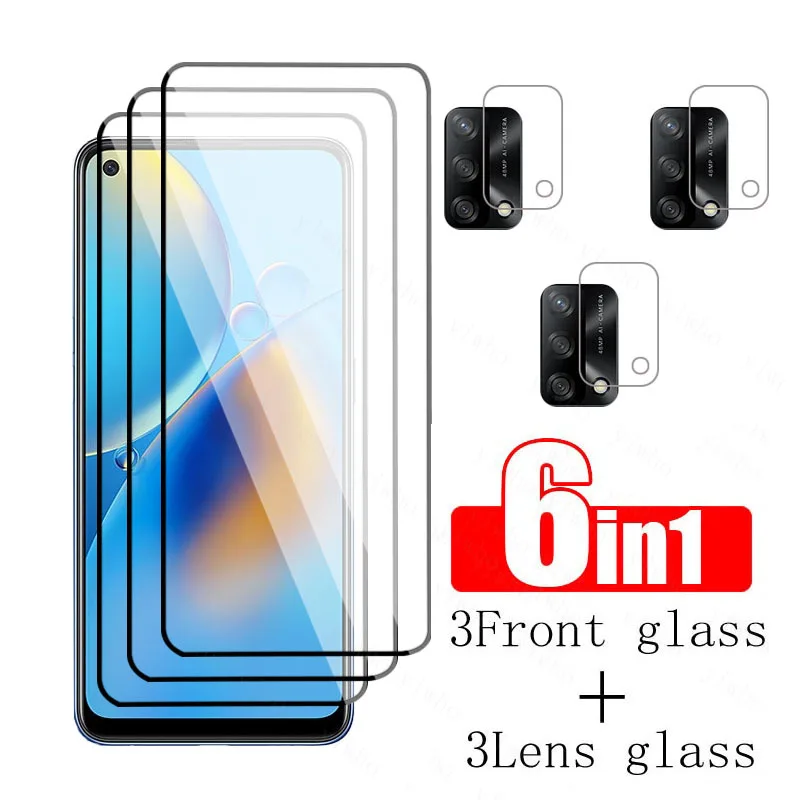 Tempered Glass For OPPO A74 Screen Safety HD Protector On Opo Orro A 74 a74 6.43'' Full cover lens flim Light clear silky Glas