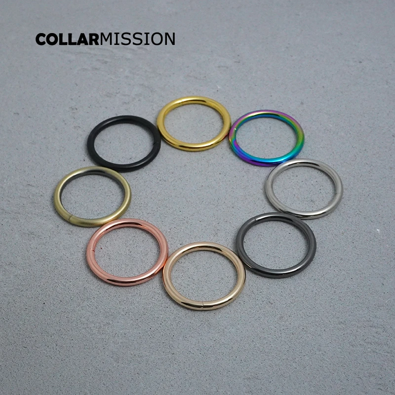 

50pcs/lot Metal buckle for bag cat dog leash 30mm webbing o ring for backpack keychain diy accessory durable hardness 8 colours