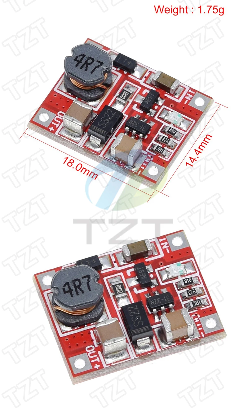 DC-DC-Boost-Modul 0,9-5V auf 5V 9V 480MA 600MA 1200MA 2000MA USB-Ausgangsspannung Step-Up-Lithium-Batteriemodul für Handykamera – Detail 13